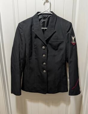 US Navy Bremen Bowdon Military Uniform Jacket Black Women's Size 12 WR